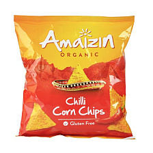 AMAIZIN ORGANIC Chipsy kukuřičné chilli 75g