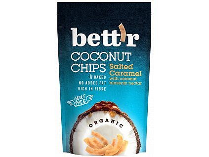 BETT'R BIO Kokosové chipsy slaný karamel 70g