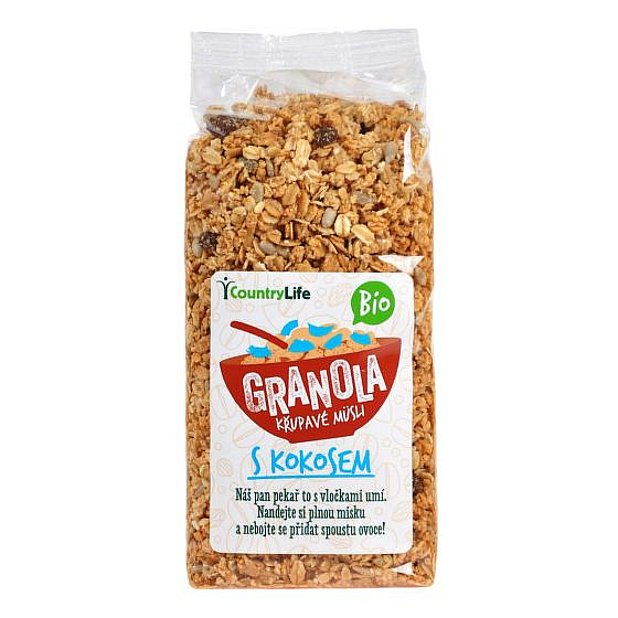 COUNTRY LIFE BIO Granola - Křupavé müsli s kokosem 350g