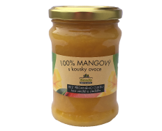 KVASNIČKA DŽEMY 100% Mangový s kousky ovoce 200g