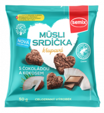 SEMIX Müsli srdíčka s čokoládou a kokosem 50g