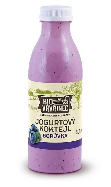 BIO VAVŘINEC Jogurtový koktejl Borůvka 250 ml