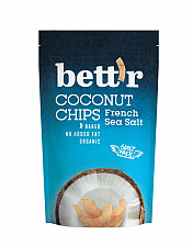 BETT'R BIO Kokosové chipsy s mořskou solí 40g