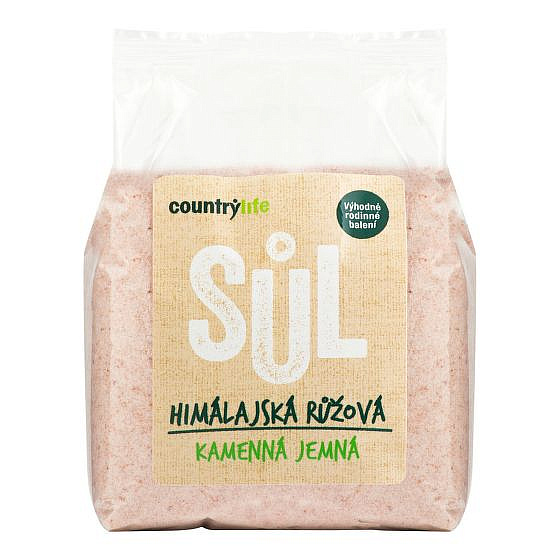 COUNTRY LIFE Sůl himalájská růžová jemná 1kg