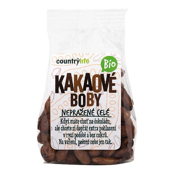 COUNTRY LIFE BIO Kakaové boby nepražené celé 100g