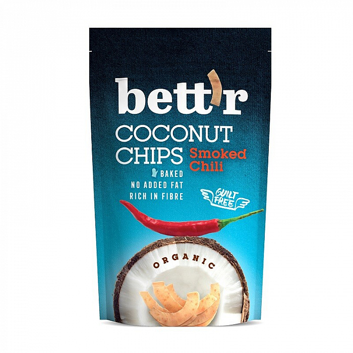 BETT'R BIO Kokosové chipsy s chilli 40g