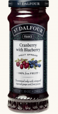 ST. DALFOUR Džem ovocný brusinka a borůvka 284g